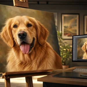 Custom Pet Portrait on Canvas