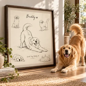 Personalised Pet Sketch Portrait – A Collection of Favourite Moments