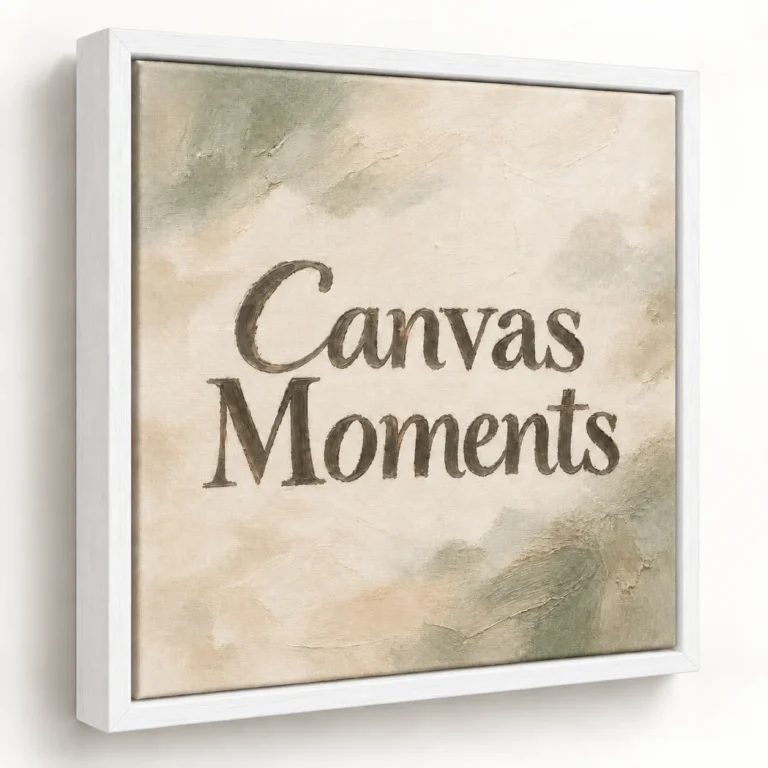 White floating frame