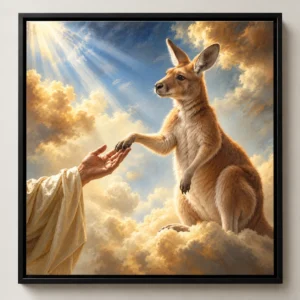 Custom Heavenly Pet Portrait – Personalized Framed Oil Canvas Art