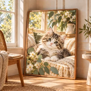 Custom Australian Pet Portrait – Personalized Framed Canvas Art